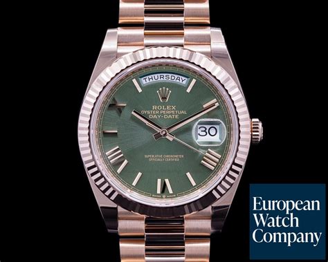 rolex president green|rolex day date ref 228235.